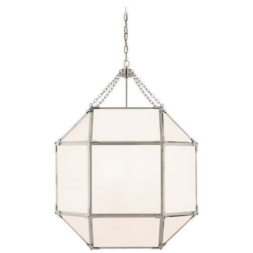 Suzanne Kasler Morris Lantern in Polished Nickel by Visual Comfort Signature