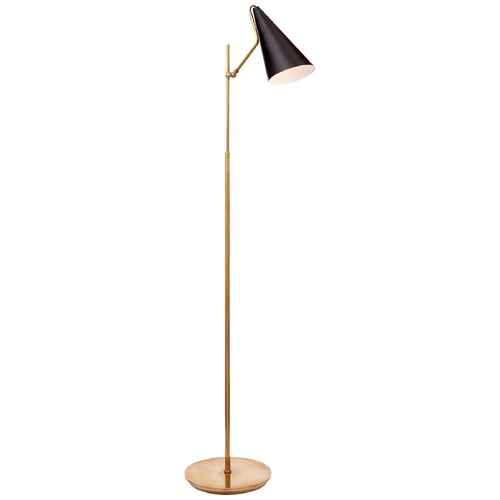 Visual Comfort Aerin Clemente Floor Lamp in Antique Brass by Visual Comfort ARN1010HABBLK