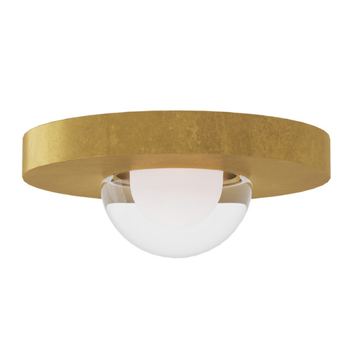 Ebell Mini LED Flush Mount in Brass by Visual Comfort Modern