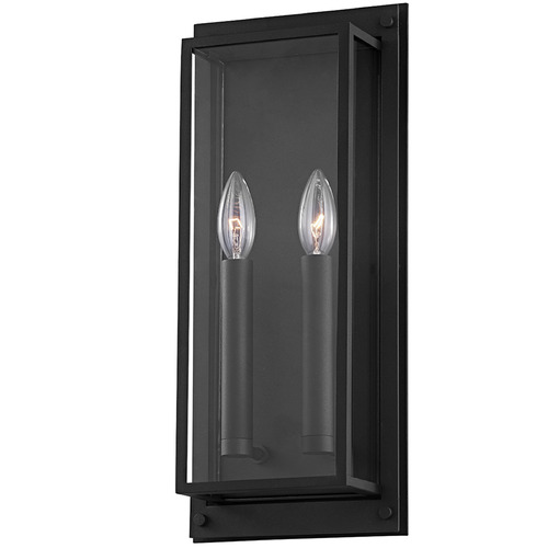 Troy Lighting Winslow Textured Black Outdoor Wall Light