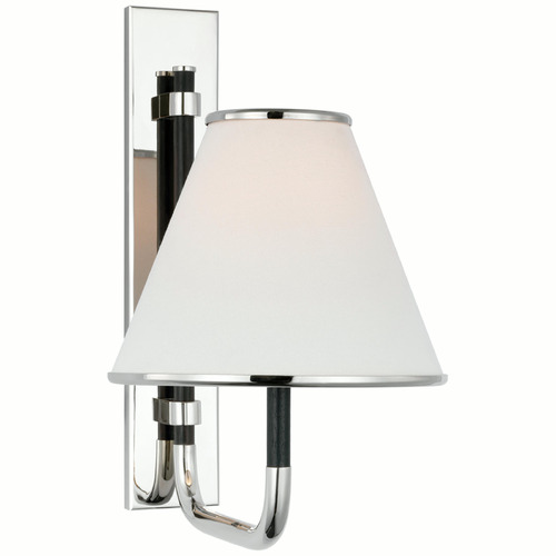 Visual Comfort Signature Collection Marie Flanigan Rigby Wall Sconce in Nickel & Ebony by VC Signature MF2055PNEBL