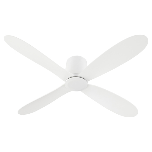 Oxygen Myriad 56-Inch Hugger Smart Fan in White & Brass by Oxygen Lighting 3-124-6