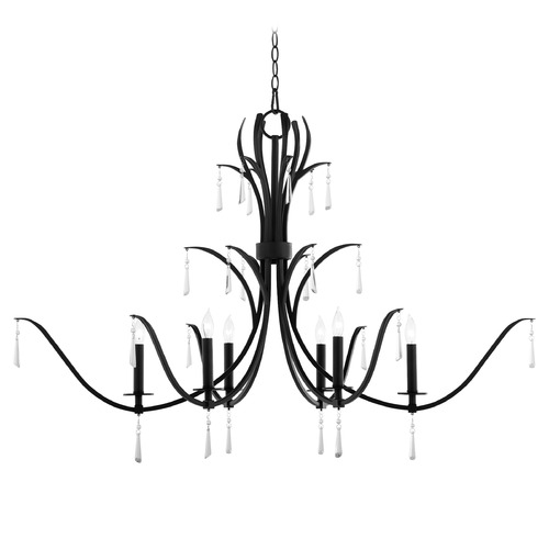 Quorum Lighting Majesty Matte Black Chandelier by Quorum Lighting 620-6-59