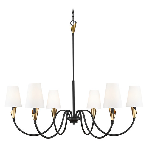 Z-Lite Z-Lite Claudelle Matte Black & Modern Gold Chandelier 4014-46MB-MGLD