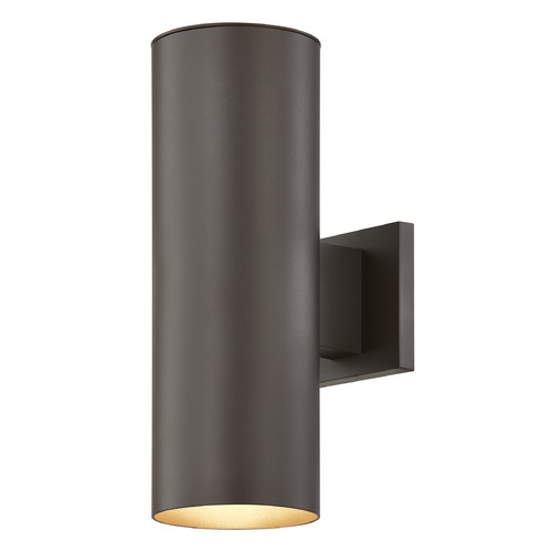 Design Classics Lighting Design Classics Powder Coated Bronze Cylinder Outdoor Wall Light 1992-PCBZ