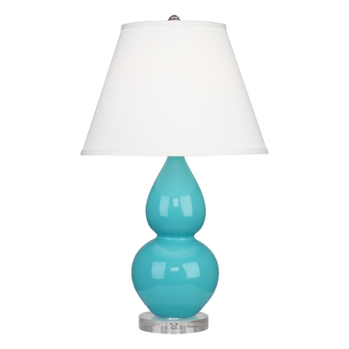 22-Inch Double Gourd Table Lamp in Egg Blue by Robert Abbey