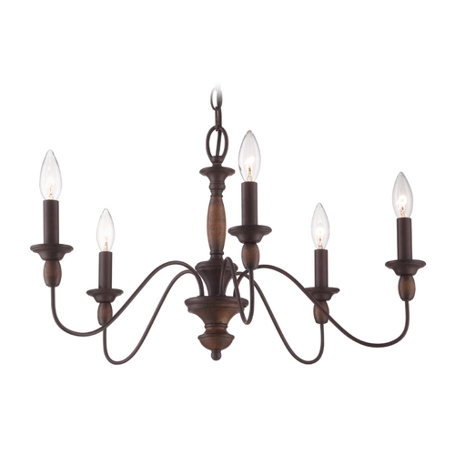 Holbrook Chandelier in Tuscan Brown by Quoizel Lighting