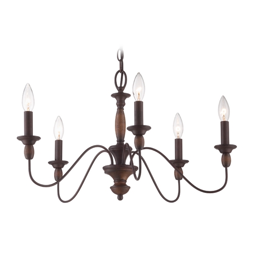 Quoizel Lighting Holbrook Chandelier in Tuscan Brown by Quoizel Lighting HK5005TC