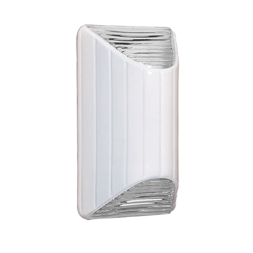 Besa Lighting Ribbed Glass Outdoor Wall Light White Costaluz by Besa Lighting 308353