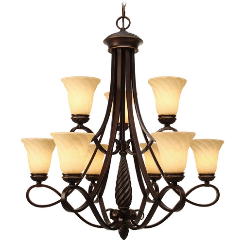 Torbellino Cordoban Bronze Chandelier by Golden Lighting