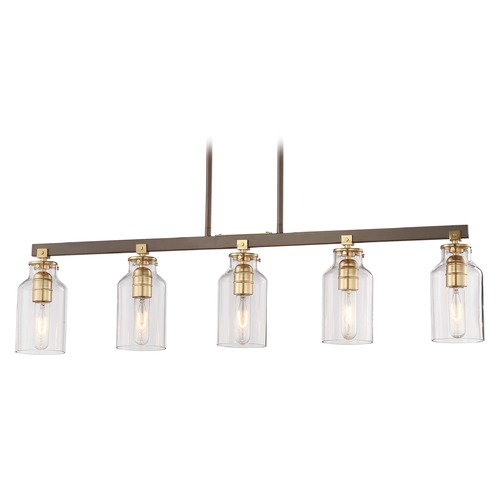 Minka Lavery Edison Bulb Island Light Bronze w/ Gold Highlights 36-Inch by Minka Lavery 4556-588