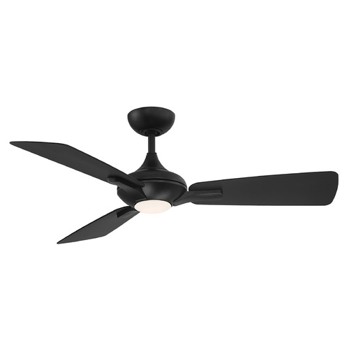 Modern Forms by WAC Lighting Modern Forms Mykonos Matte Black LED Ceiling Fan with Light FR-W1819-52L-35-MB