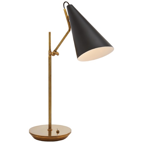 Visual Comfort Signature Collection Aerin Clemente Table Lamp in Antique Brass by Visual Comfort Signature ARN3010HABBLK