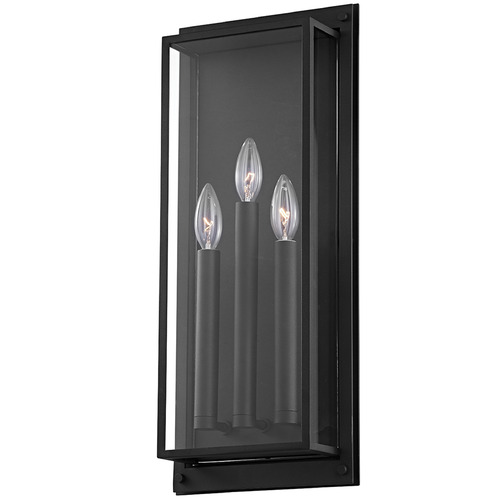 Troy Lighting Winslow Textured Black Outdoor Wall Light