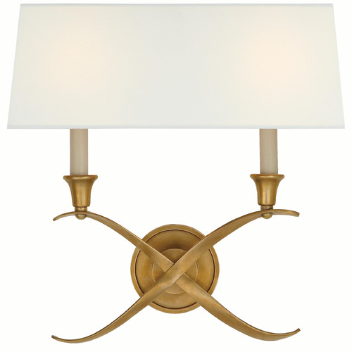 Visual Comfort Signature Collection Visual Comfort Signature Collection Chapman & Myers Cross Bouillotte Antique-Burnished Brass Sconce CHD1191AB-L