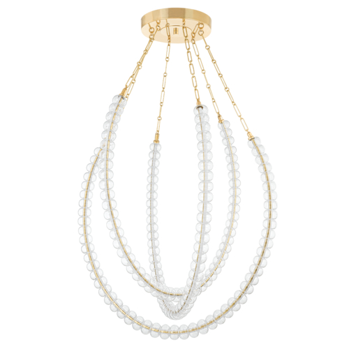 Celeste 48.25-Inch Beaded LED Chandelier in Brass by Corbett Lighting