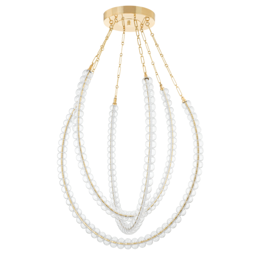 Corbett Lighting Celeste 48.25-Inch Beaded LED Chandelier in Brass by Corbett Lighting 355-48-VB