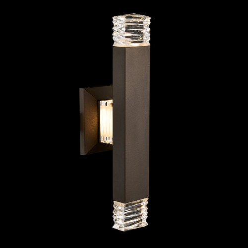 Allegri Crystal Esterno Cristallo Warm Bronze LED Outdoor Wall Light