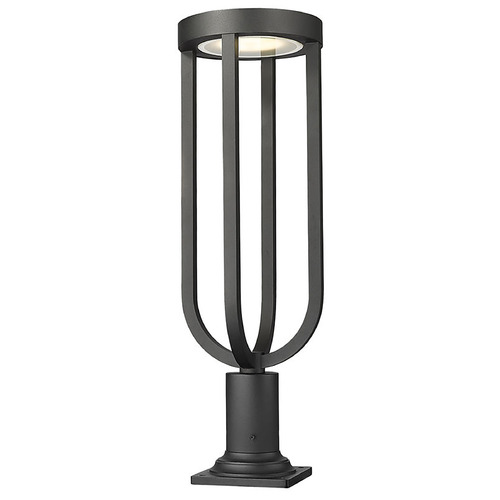 Z-Lite Leland Sand Black LED Post Light