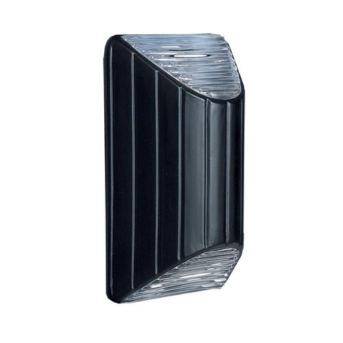 Besa Lighting Ribbed Glass Outdoor Wall Light Black Costaluz by Besa Lighting 308357