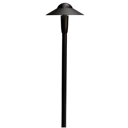 Kichler Lighting 6-Inch Dome LED Path Light in Textured Black 3000K by Kichler Lighting 15870BKT30R