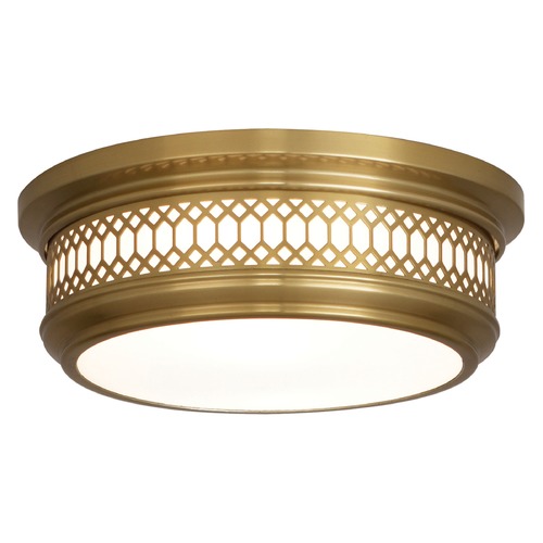 Robert Abbey Lighting Williamsburg Tucker Antique Brass Flush Mount by Robert Abbey 306