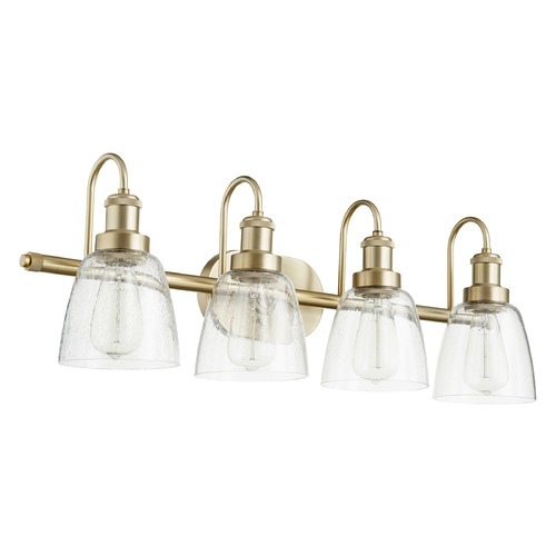 30.25-Inch Aged Brass Bathroom Light by Quorum Lighting