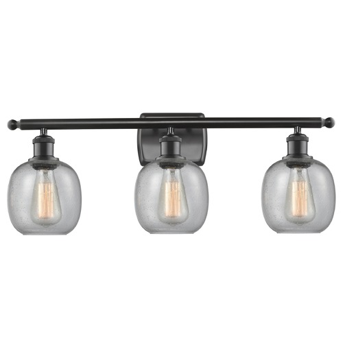 Innovations Lighting Belfast Matte Black Bathroom Light by Innovations Lighting 516-3W-BK-G104