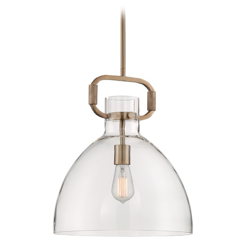 Teresa Burnished Brass Pendant by Satco Lighting