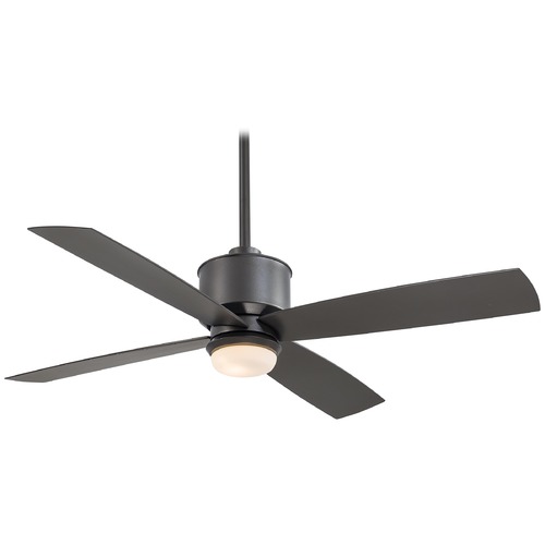 Minka Aire Strata 52-Inch LED Outdoor Fan in Smoked Iron Finish F734L-SI