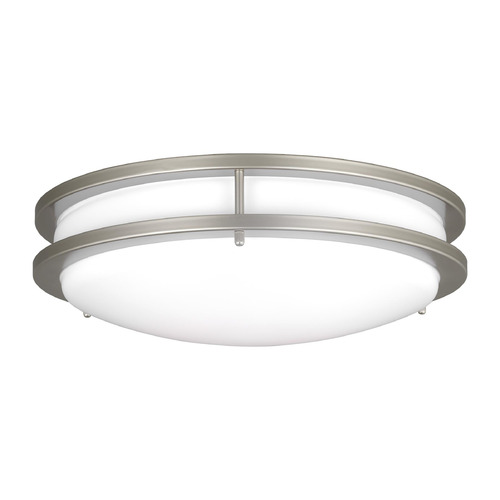 Generation Lighting Mahone 14.50-Inch Painted Brushed Nickel LED Flush Mount by Generation Lighting 7650893S-753