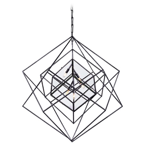 Kelly Wearstler Cubist Chandelier in Aged Iron by Visual Comfort Signature