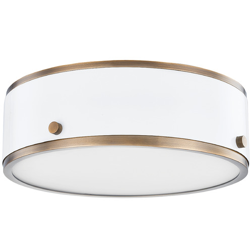 Troy Lighting Troy Lighting Eli Patina Brass & Soft White LED Flushmount Light C8312-PBR/SWH