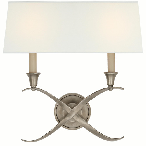 Visual Comfort Signature Collection Visual Comfort Signature Collection Chapman & Myers Cross Bouillotte Antique Nickel Sconce CHD1191AN-L