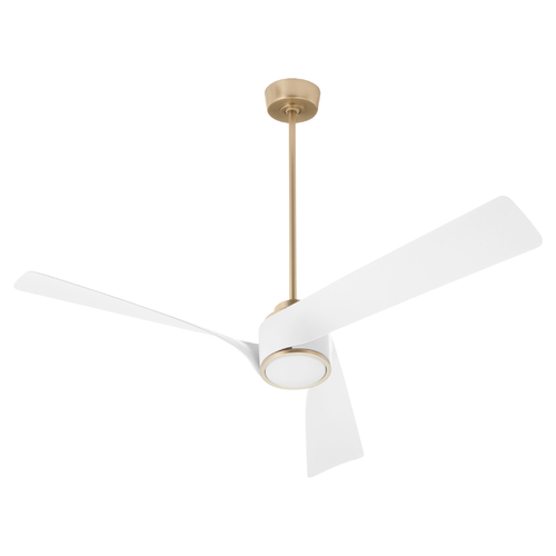 Heyday 56-Inch 5CCT Smart Fan in Aged Brass by Oxygen Lighting