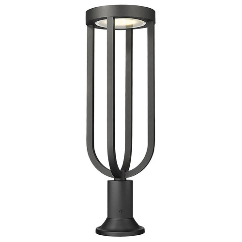 Z-Lite Leland Sand Black LED Post Light