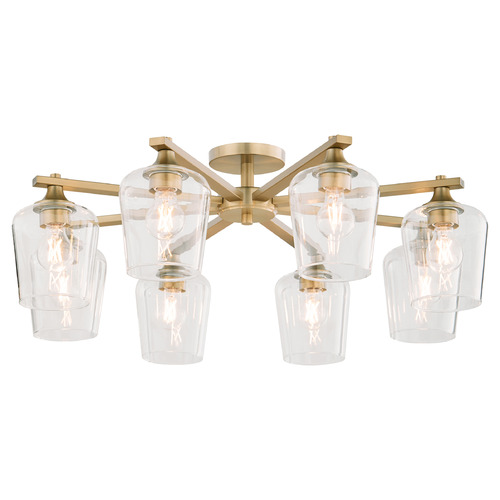 Veno Aged Brass Semi-Flush Mount Light by Quorum Lighting