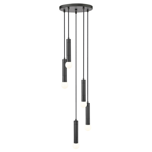 Z-Lite Z-Lite Stari Matte Black Multi-Light Pendant 1956P-5R-MB