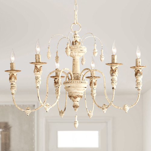 Quorum Lighting Salento 25-Inch Chandelier in Persian White by Quorum Lighting 6316-6-70