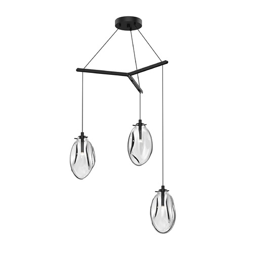 Liquid LED Multi-Light Pendant Black by Sonneman Lighting