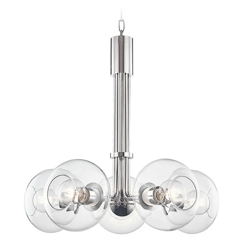 Mitzi by Hudson Valley Margot Polished Nickel Chandelier by Mitzi by Hudson Valley H270805-PN