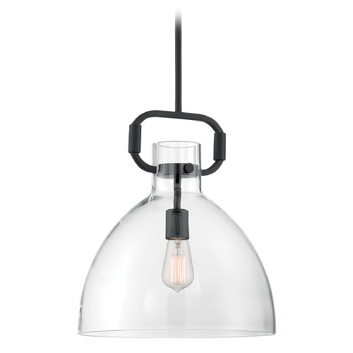 Teresa Matte Black Pendant by Satco Lighting