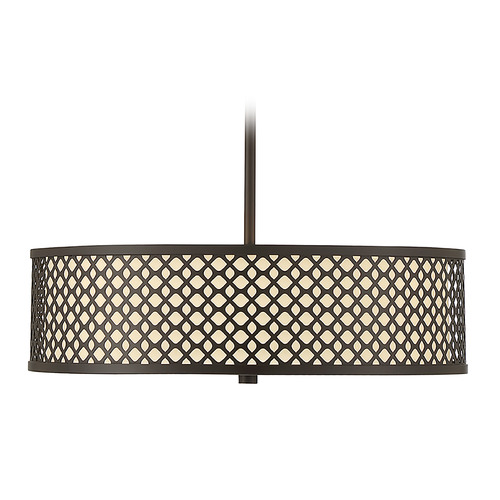 18-Inch Drum Pendant in Oil Rubbed Bronze by Meridian
