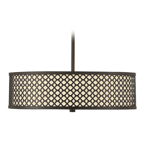 Meridian 18-Inch Drum Pendant in Oil Rubbed Bronze by Meridian M70108ORB