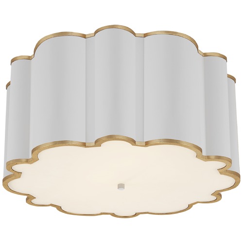 Visual Comfort Signature Collection Alexa Hampton Markos Grande Flush Mount in White by Visual Comfort Signature AH4021WHTGFA