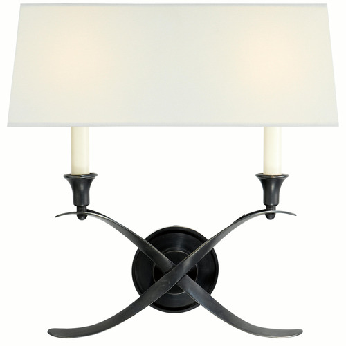 Visual Comfort Signature Collection Chapman & Myers Cross Bouillotte Bronze Sconce