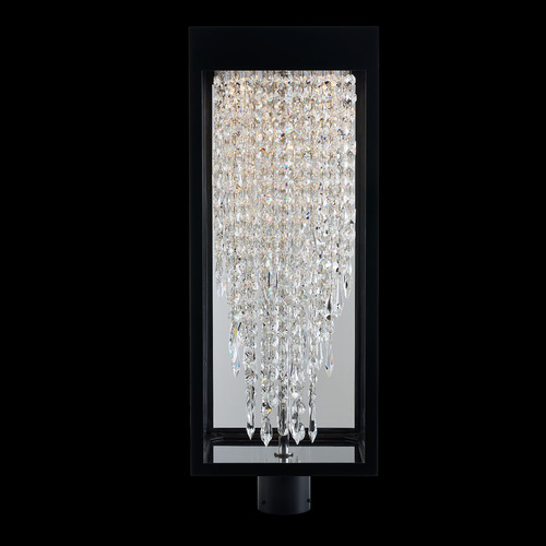 Allegri Lighting Allegri Crystal Esterno Cristallo Matte Black & Chrome LED Post Light 090301-052-FR001