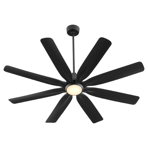 Rosales Matte Black LED Ceiling Fan by Quorum Lighting