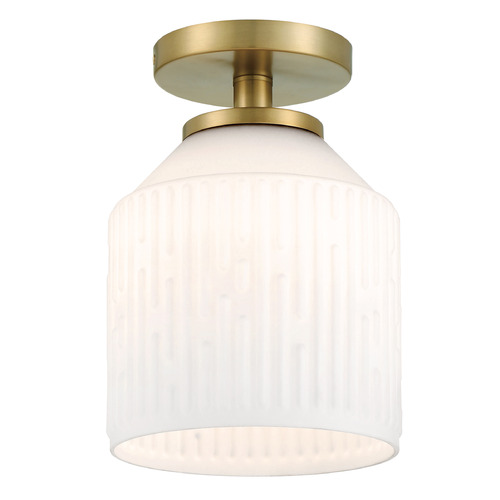 Designers Fountain Ele Brushed Gold Semi-Flushmount Light