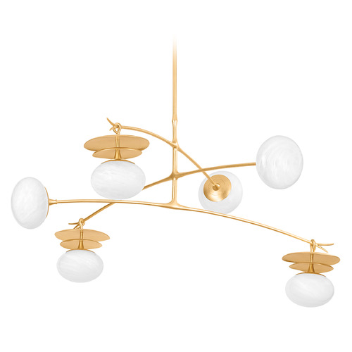 Corbett Lighting Ceylon Vintage Gold Leaf LED Chandelier